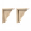 Waddell Two-way Corner Bracket Set Of 2 9 H X 7 D 3 5 W Hardwood Unfinished Corbel For Diy Home Decor Pre-drilled Countersunk 