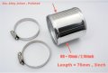 Autobahn88 Aluminum Alloy Hose Joiner Pipe Od 2 75 70mm L 3 76mm Glossy Polished Includes G-clamps