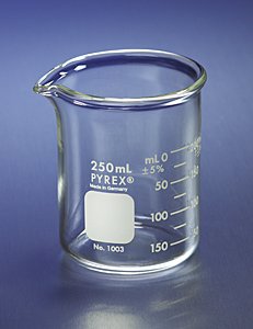 Pyrex Heavy Duty Griffin 1003 400ml Beaker Double Scale Graduated 12pk