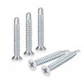 Uxcell 8 X 1-1 4 White Screws Self Drilling 50pcs Flat Head Phillips Sheet Metal Screw Wood To