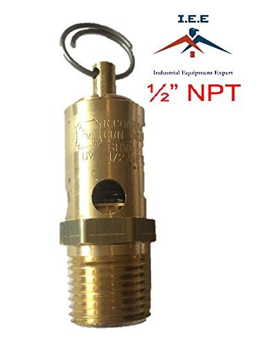 150 PSI Air Compressor Safety Relief Pop Off Valve Solid Brass 1/4" Male NPT New 