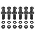 6 Pack 10mm Ball Studs M8 X 1 25 In Aluminum Screws Black With Lock Nuts And Washers For Universal Gas Lift Support Strut End 