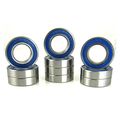 15x28x7mm Precision Ball Bearings Abec 3 Blue Rubber Seals 10 