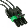 Triple Cavity Tower With Female Terminals 5792pt Black Painted Automotive Electrical Accessory 