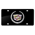 Cadillac 2013 Logo Uv Graphic Black Stainless Steel License Plate Official Licensed 