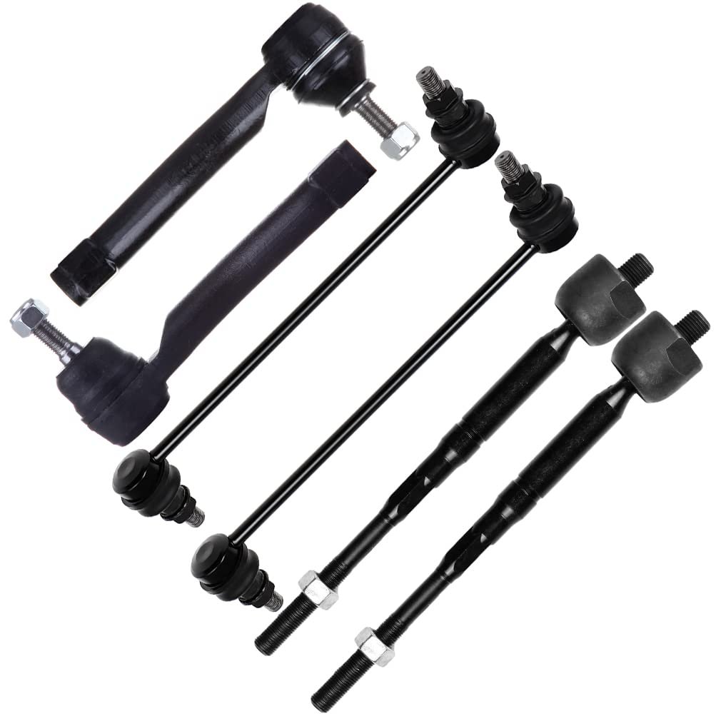 6 Piece Suspension Kit For Nissan Sentra 2007 2012 Outer And Inner Tie Rod Ends Sway Bar End Links Es800574 Es800575 Ev800820