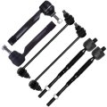 6 Piece Suspension Kit For Nissan Sentra 2007 2012 Outer And Inner Tie Rod Ends Sway Bar End Links Es800574 Es800575 Ev800820 