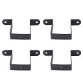 4 Pack Square Tube Strap Clamps U Shaped Pipe Clamp Bracket For 4x4 Post Heavy Duty Deck Fence Brackets With Screws Black 