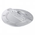 X Autohaux Silver Tone Car Gas Cap Fuel Filler Door Cover Tank Ford For Mustang 2015-2020