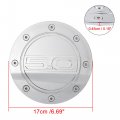 X Autohaux Silver Tone Car Gas Cap Fuel Filler Door Cover Tank Ford For Mustang 2015-2020