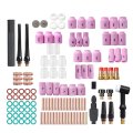 Tig Welding Torch Kit Alumina Nozzle Collets Stubby Gas Lens 12 Heatproof Glass Cup Compatible For Wp-17 18 26 123pcs