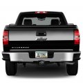Chevrolet Silverado In 3d Mirror Chrome Metal License Plate Frame