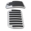 Foot Pedal Pad Replacement Fit For Tesla Model 3 Y Aluminum Accelerator Brake Covers Non-slip Silver 
