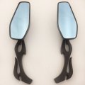 Smt-aluminum Custom Black Mirrors Fire Flame Stem Compatible With All Kawasaki Suzuki Cruiser Bikes Models B019gitf2a