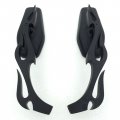 Smt-aluminum Custom Black Mirrors Fire Flame Stem Compatible With All Kawasaki Suzuki Cruiser Bikes Models B019gitf2a