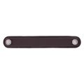 Vicenza Designs K1170 Sanzio Lines And Dots Leather Pull 6-inch Brown Satin Nickel 