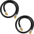 Wadoy Rv Propane Hose Connector Assembly 3 Foot 8 Female Flare X Quick Connect 599 Total Length 3 28ft 2 Pack 