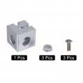 Uxcell 1set 40x40x40mm 3-way Corner Bracket Cube Aluminum Alloy Block For 3030 Series Extrusion Profile With Screws