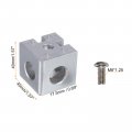 Uxcell 1set 40x40x40mm 3-way Corner Bracket Cube Aluminum Alloy Block For 3030 Series Extrusion Profile With Screws