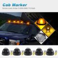 Partsam 5x Smoke Cab Marker Top Roof Light Amber T10 Leds Assembly For E150 E250 E350 E450 F150 F250 F350 F450 F550 Super Duty