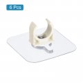 Uxcell Pvc Water Pipe Clamp Clips 6pcs Fit For 20mm 3 4 Od Tubing Hose Hanger Support U-shaped With Adhesive Gas