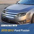 Fo2502273 Factory Style Projector Headlight Lamp Compatible With Ford Fusion 2010-2012 Driver Left Side Black Housing Clear