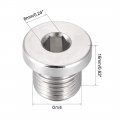 Uxcell Countersunk Plug Internal Hex Head Socket With Flange G1 4 Male Stainless Steel Pipe Fitting Thread 2pcs