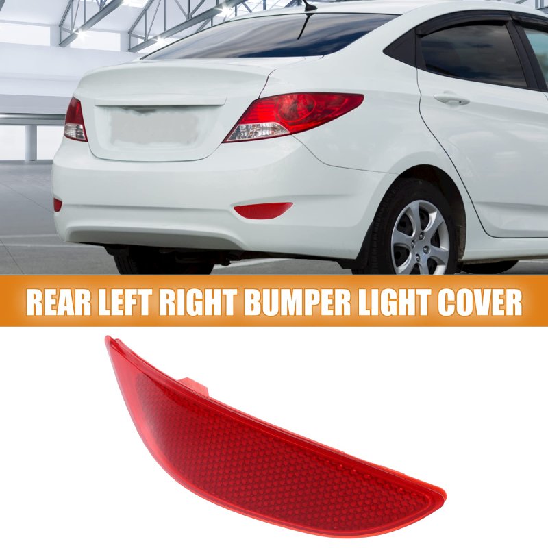 Rear Left Bumper Reflector Light Cover For Hyundai Accent 2012-2017 92405-1r000 Red