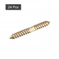 Uxcell 8x50mm Hanger Bolts 24pcs Double Ended Self-tapping Thread Wood To Dowel Screws For Connecting