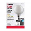 Satco 6pk 8w G40 Globe Filament Led 3000k E26 Base White Dimmable 100w Equiv