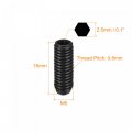 Uxcell Ball Point Set Screws 10pcs M5 X 16mm High Carbon Steel Metric Spring Hex Socket Grub Screw