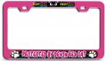 Protected By Devon Rex Cat 3d Metal License Plate Frame Heavy Duty Steel Tag Holder For Suv Auto And Truck Universal Fit 12 In