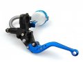 1 Pair Motor Motorcycle Cnc Billet Aluminum Extendable Folding Foldable Master Cylinder Front Brake Oil Fluid Reservoir Levers