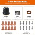 23pcs For Ipt60 Plasma Cutting Torch Consumable Cutter Accessories Cut55 Cut60 Non-hf Mp Includes 1 Stand Off Retaining Cup