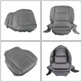 2pcs Gray Perforated Driver And Passenger Bottom Seat Covers