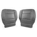 2pcs Gray Perforated Driver And Passenger Bottom Seat Covers