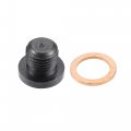 X Autohaux M14x1 5 Steel Engine Oil Drain Plug Screw For Audi A4 A6 S8 S6 S5 Q7 Q5 Rs7 Volkswagen Touareg Black