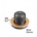 X Autohaux M14x1 5 Steel Engine Oil Drain Plug Screw For Audi A4 A6 S8 S6 S5 Q7 Q5 Rs7 Volkswagen Touareg Black