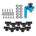 Powertec 71888 T-track Knobs Kit And 3 Fence Flip Stop With 4 -20 X 1-1 2 Hex Bolts 1 Washers Track T Accessories For 