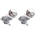 2 Pcs Stainless Steel Folding T Shape Handle Lock Tool Box Keys Latch Door Gasket Truck For Trailer