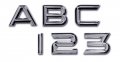 Personalized Set Of Chrome Auto Letters And Numbers Electric Style
