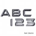 Personalized Set Of Chrome Auto Letters And Numbers Electric Style