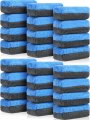 Mudder 24 Pcs 3 5 X 1 Inch Car Wax Applicator Pad Rectangular Microfiber Pads Sponge Ceramic Coating Foam Cleaning For Applying 
