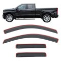 Ikon Motorsports In Channel Window Visors For 19-25 Chevy Silverado Gmc Sierra 1500 Ltd Limited 2500 3500 Hd Extended Cab 