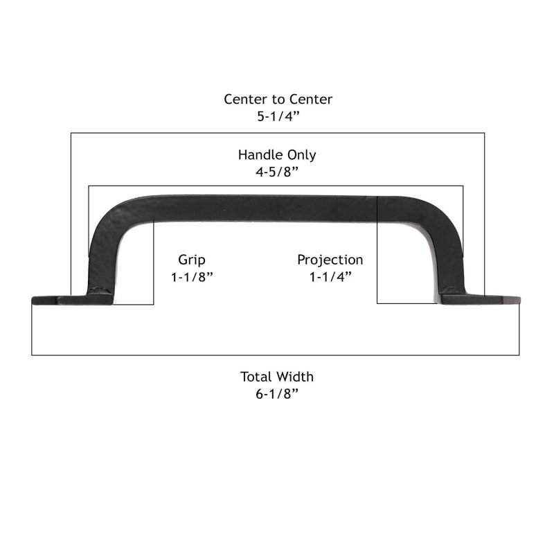 Iron Valley 6 Square Cabinet Handle Pull Solid Cast A 25