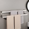 Alise Bath Double Towel Bars Black Holder Racks For Bathroom Lavatory Wall Mount Hanger Sus304 Stainless Steel Rail Goy2700-ls 