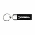 Ipick Image Large Genuine Black Leather Loop Strap Key Chain Ford Cobra