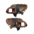 Interior Door Handle Pair For Gmc K2500 1995 1996 1997 1998 1999 2000 Sierra Sle Sl Slt Brown Bezel Black Lever Front Or Rear 