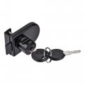 Uxcell Display Cabinet Glass Lock Single Door Oval Keyed Different Zinc Alloy Black Finish For 5-8mm Thickness Pack Of 2