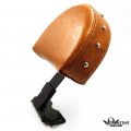 Httmt Isbb002- Quick Release Driver Backrest Studded Brown Compatible With 2014-up Indian Chief Chieftan